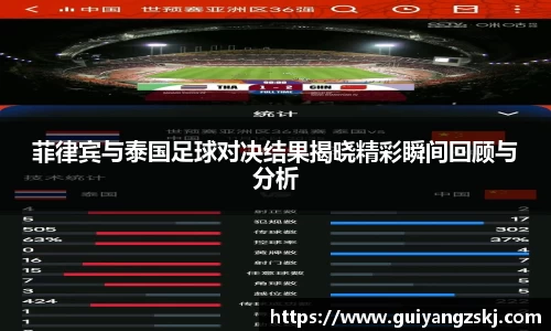 菲律宾与泰国足球对决结果揭晓精彩瞬间回顾与分析